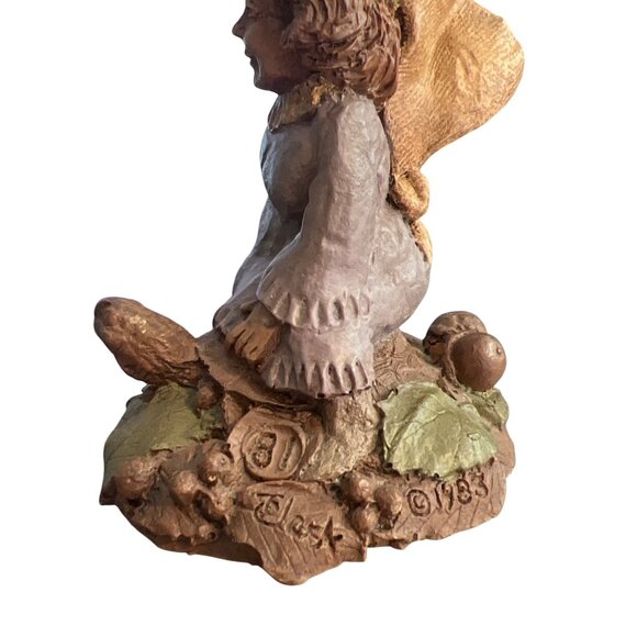 Vintage Tom Clark Jennie Gnome Sitting on Turtle 1983 Numbered 81 Estate 3.5" - Picture 5 of 5